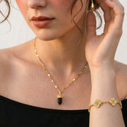 Obsidian Pendant Necklace