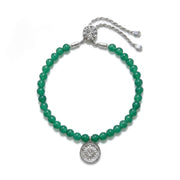 Green Agate Sun Charm Bracelet