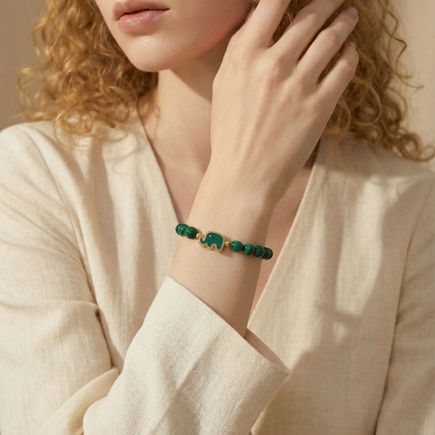 Malachite Elephant Bracelet